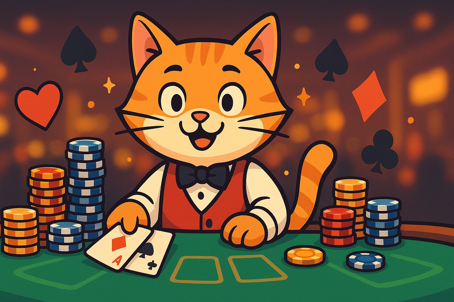 Kartu fitur Texas Hold'em di layar ponsel
